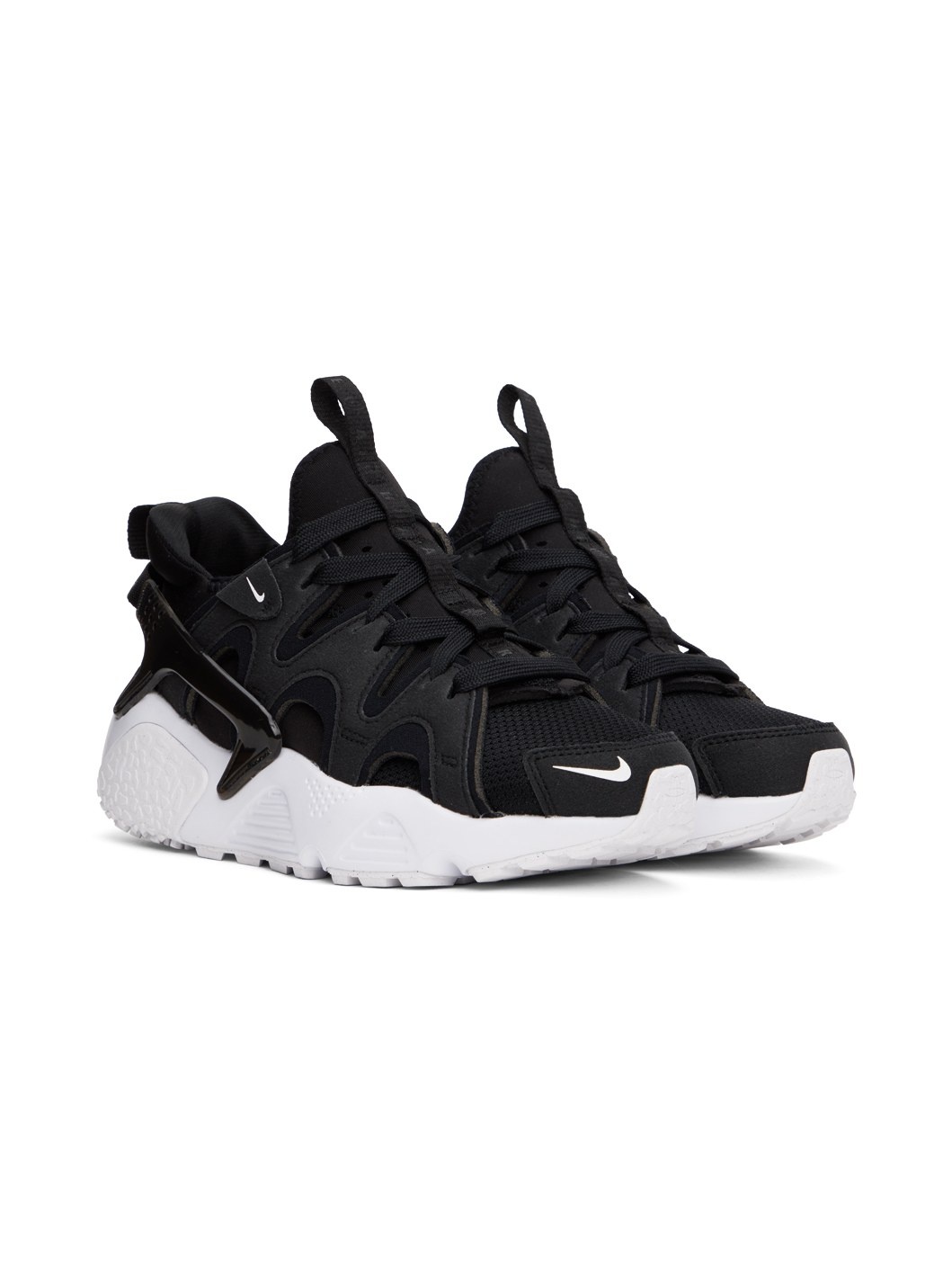 Black & White Air Huarache Craft Sneakers - 4