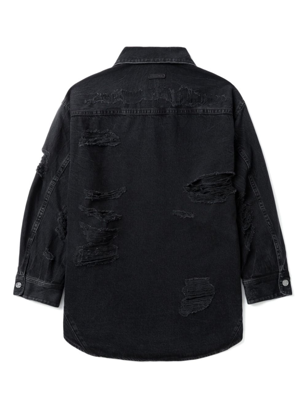 distressed-effect shirt - 6