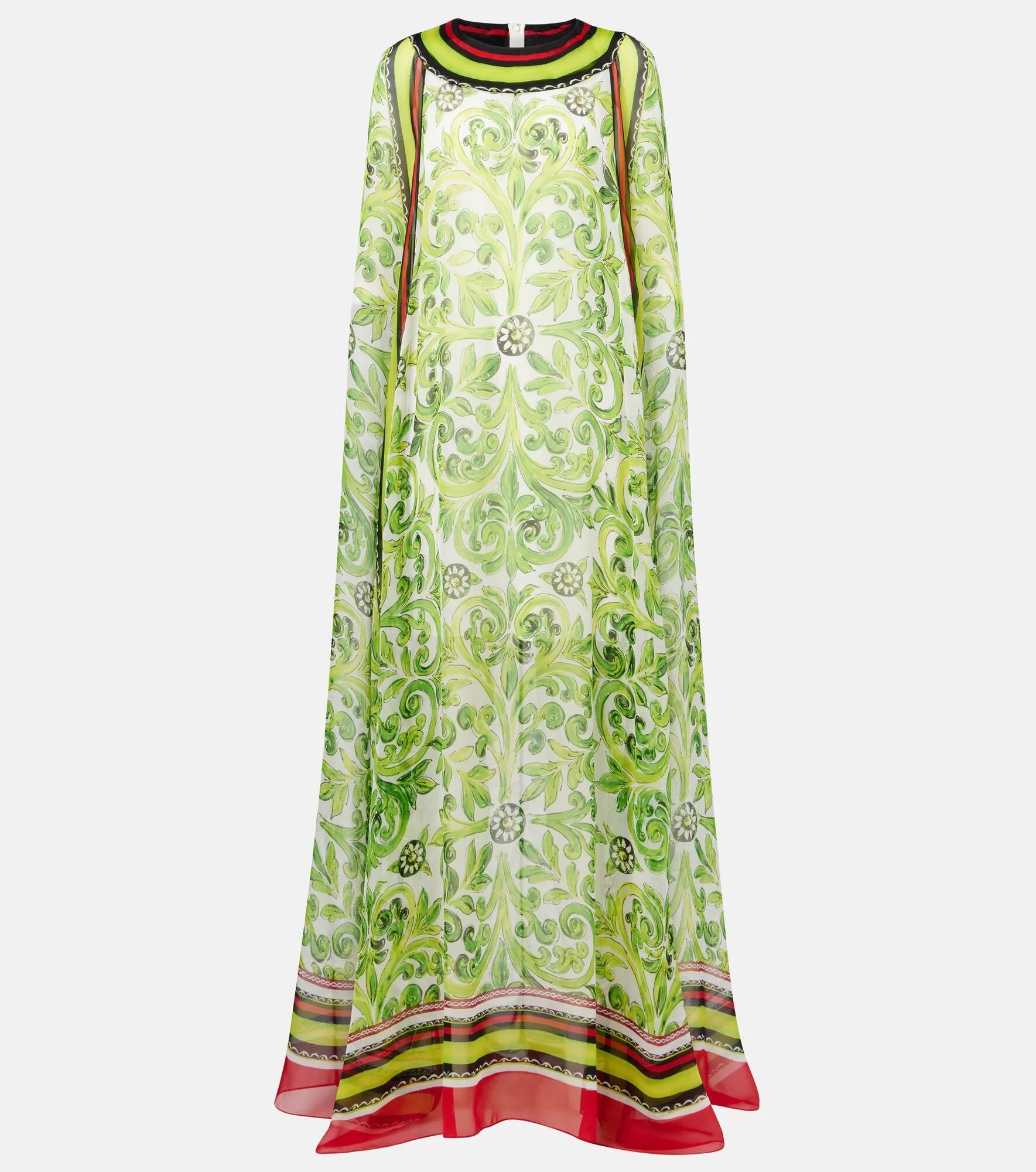 Printed silk maxi dress - 1