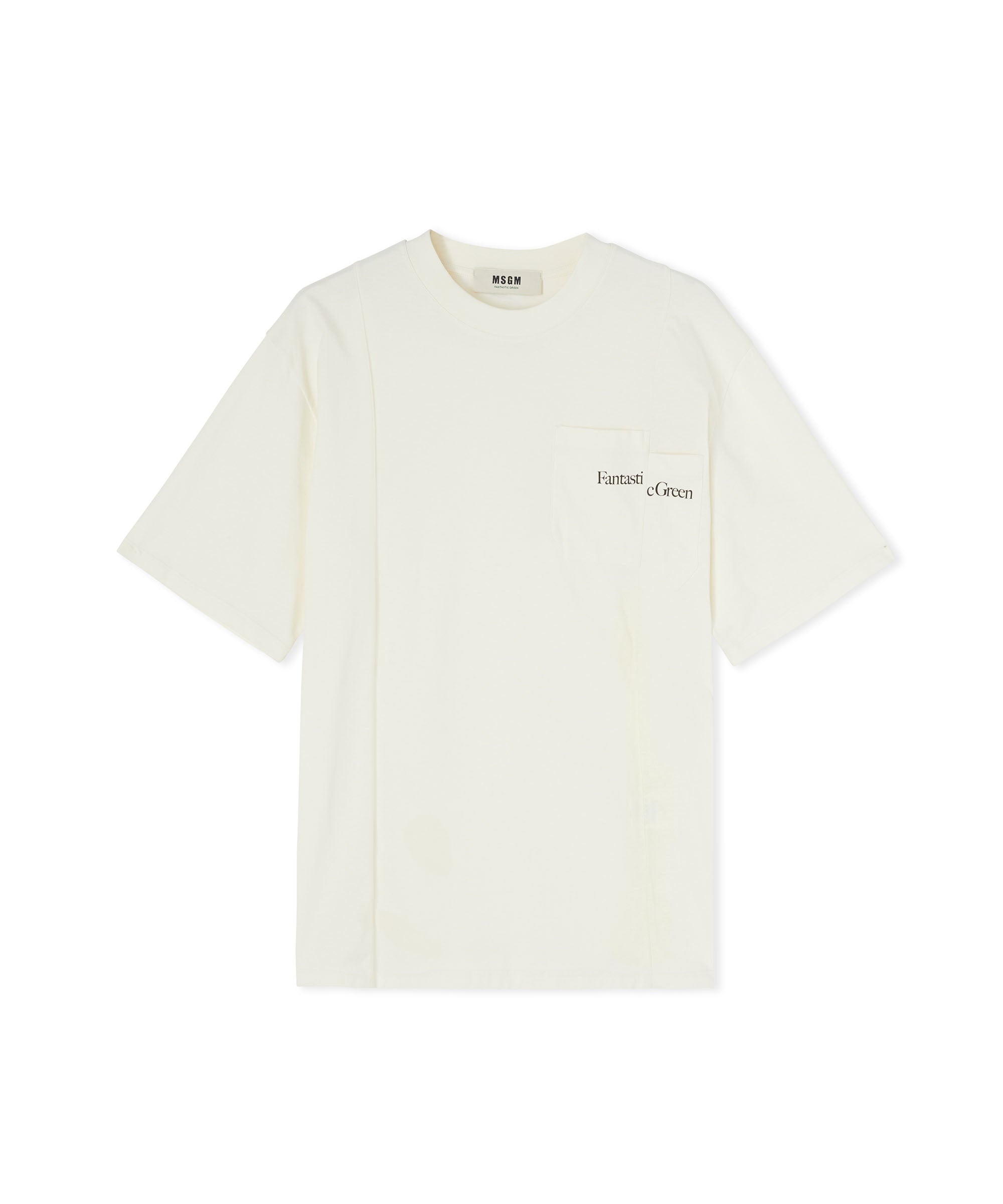 Organic cotton crewneck t-shirt from the MSGM Fantastic Green Capsule - 3