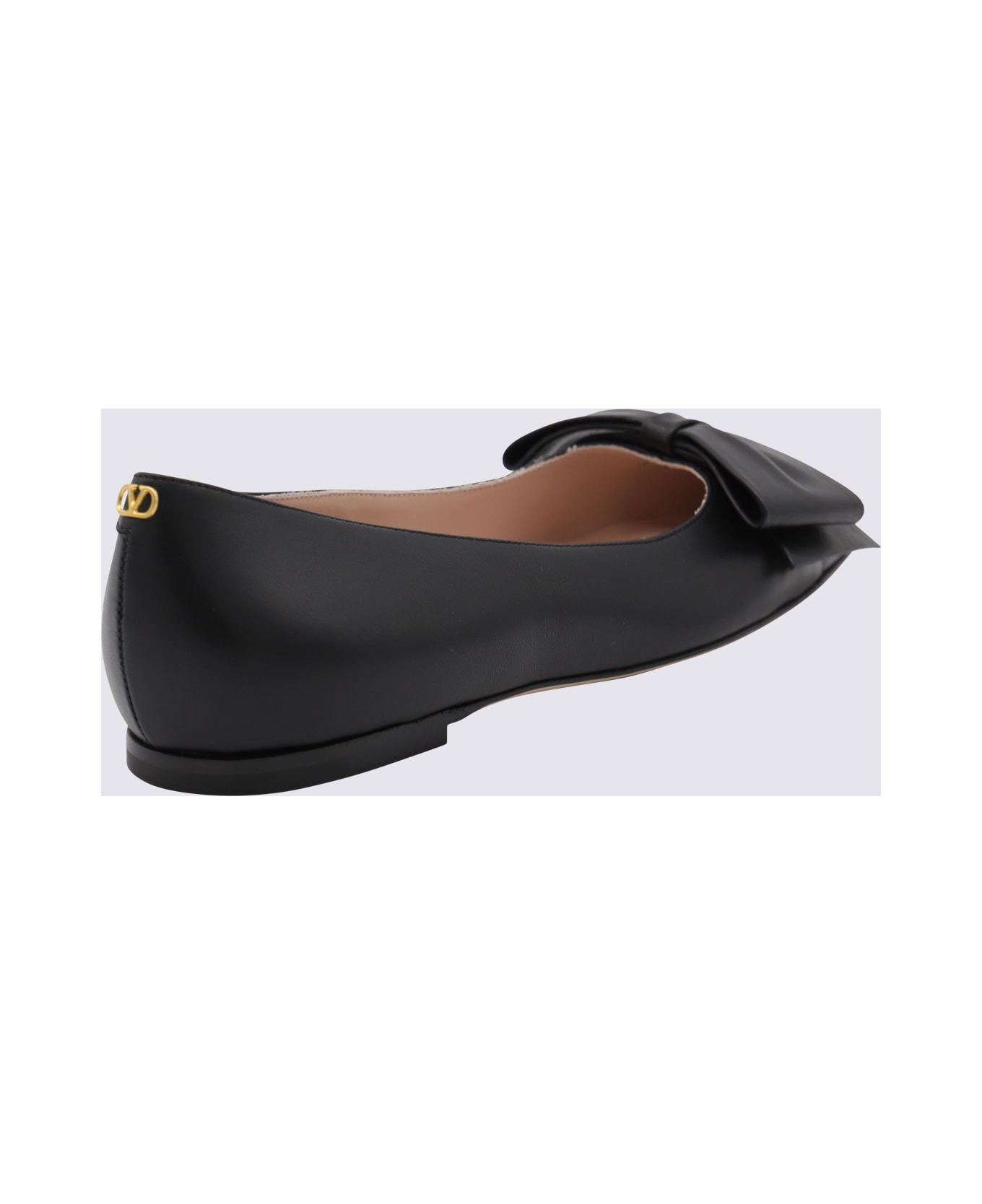 Black Leather Flats - 3