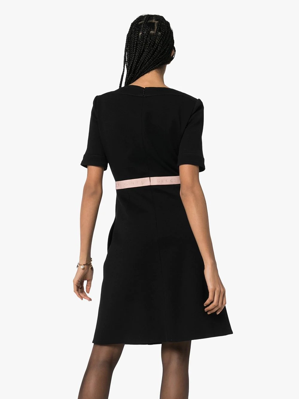 logo waistband dress - 4