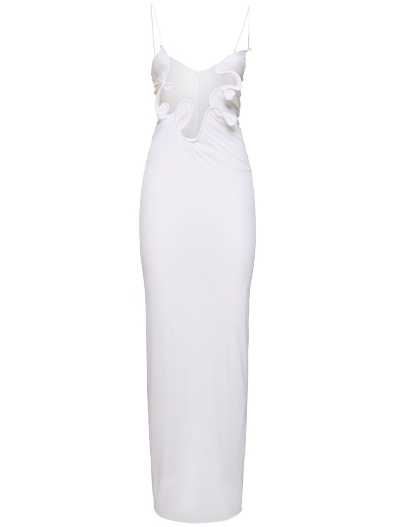 Molded Venus sheer jersey midi dress - 1