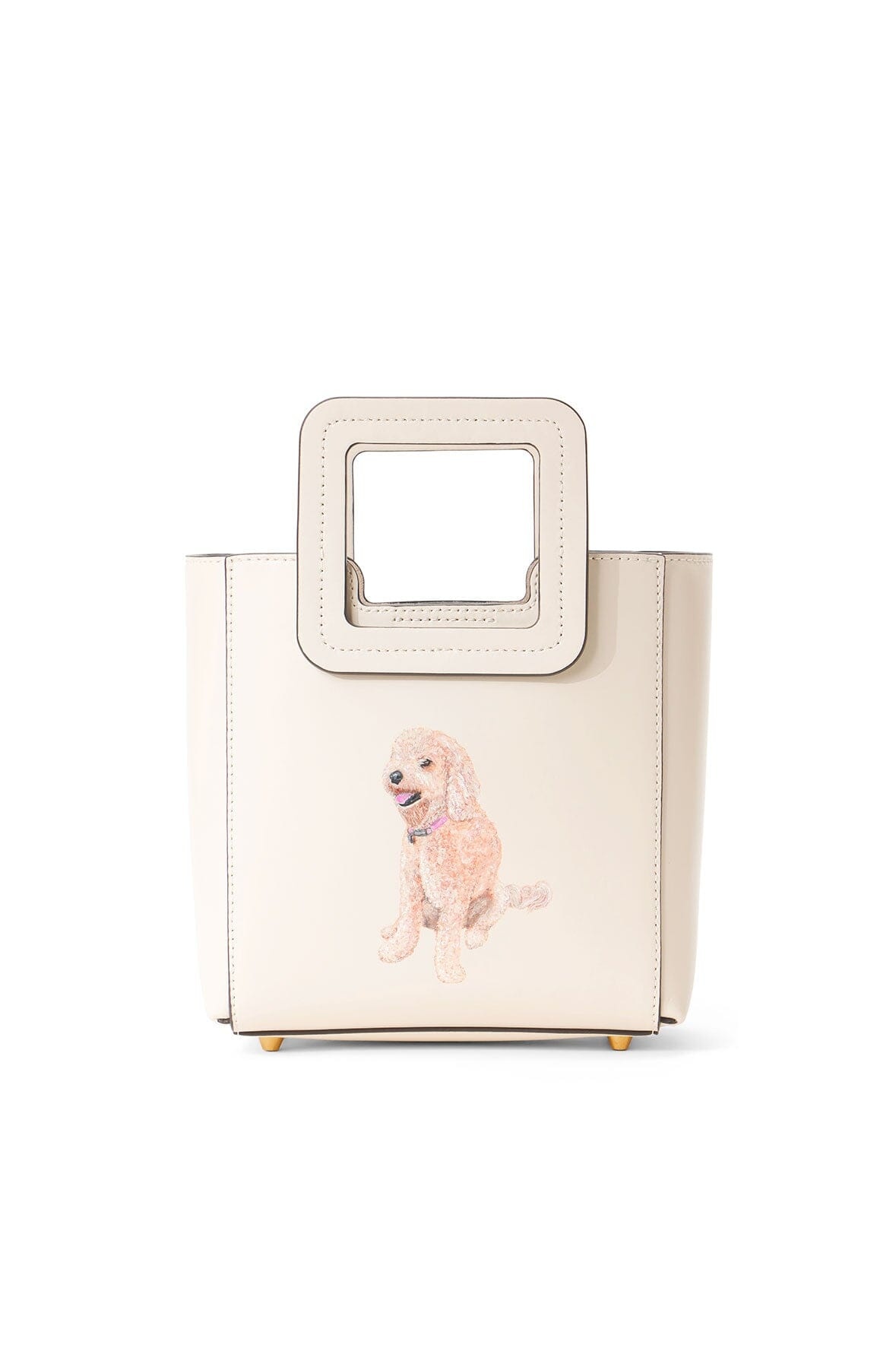 STAUD CUSTOM MINI SHIRLEY LEATHER BAG | CREAM - 4