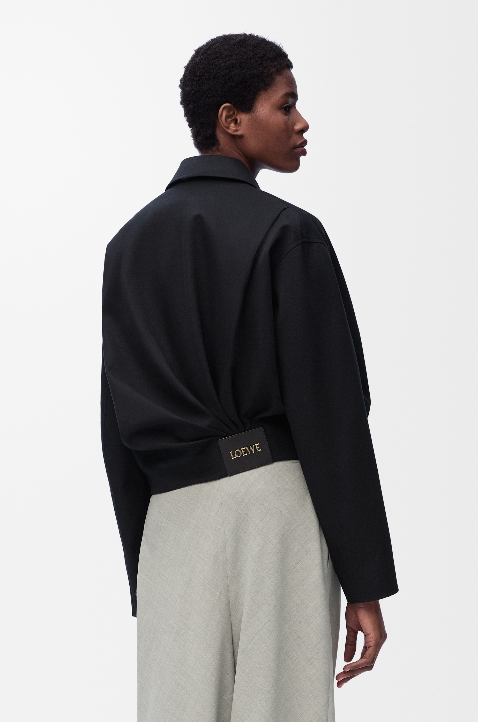 Draped jacket in cotton and silk - 5