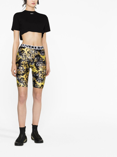 VERSACE JEANS COUTURE baroque-print cycling shorts outlook
