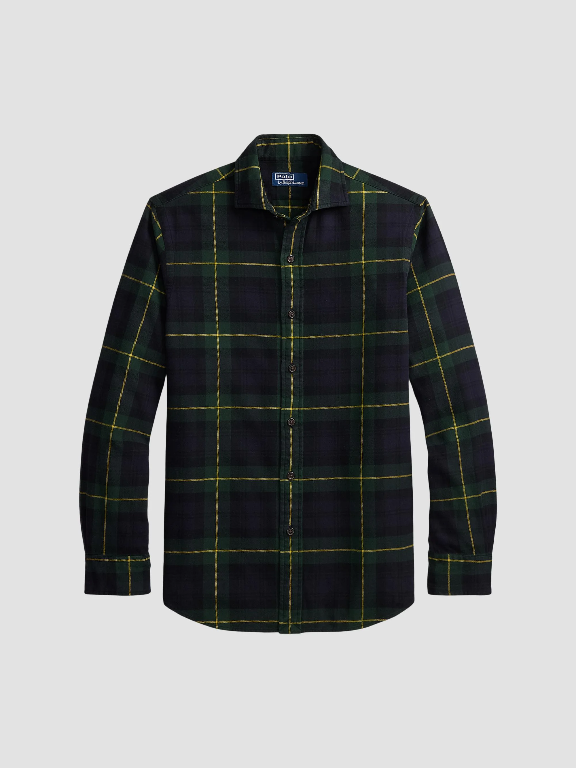 Men's Classic-Fit Plaid Flannel Shirt - Green Navy Multi - 1