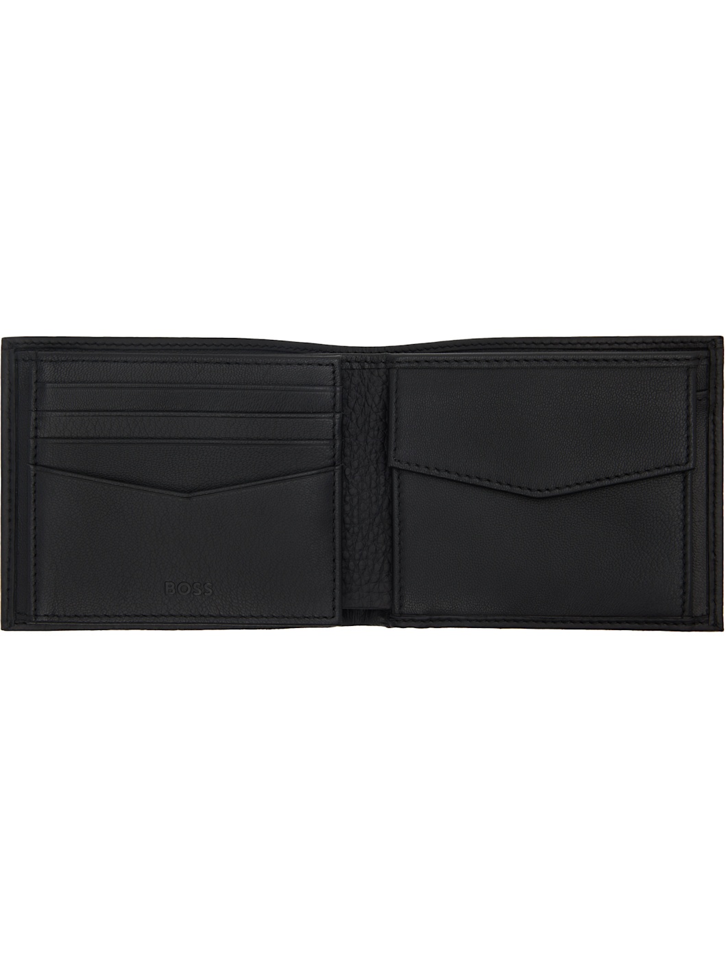 Black Folding Logo Lettering Wallet - 3