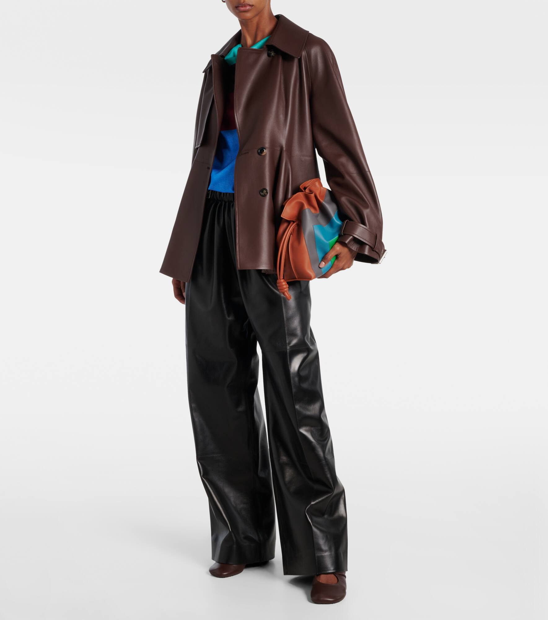 Balloon leather jacket - 2
