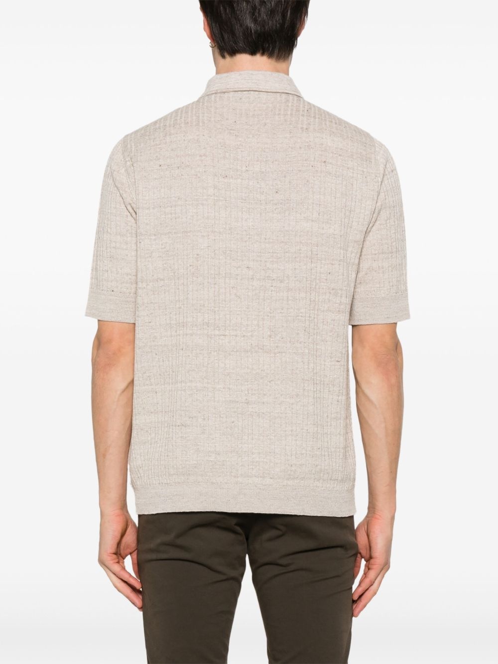 mélange polo shirt - 3