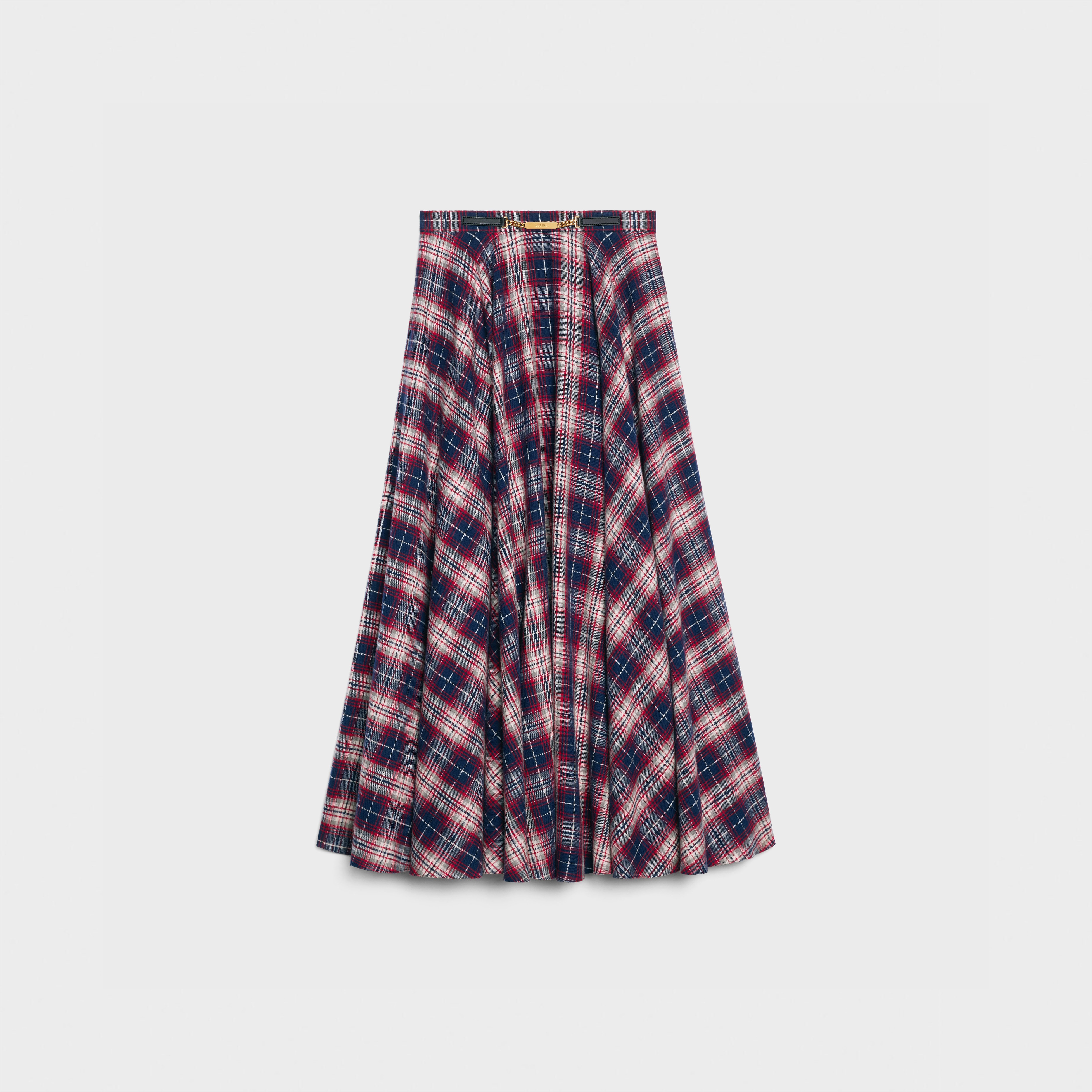 90'S SKIRT WITH 2 PANELS IN ALPINE CHECK - 1