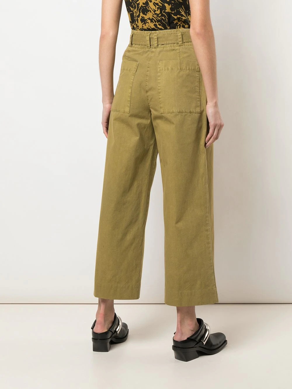 belted cropped trousers - 4