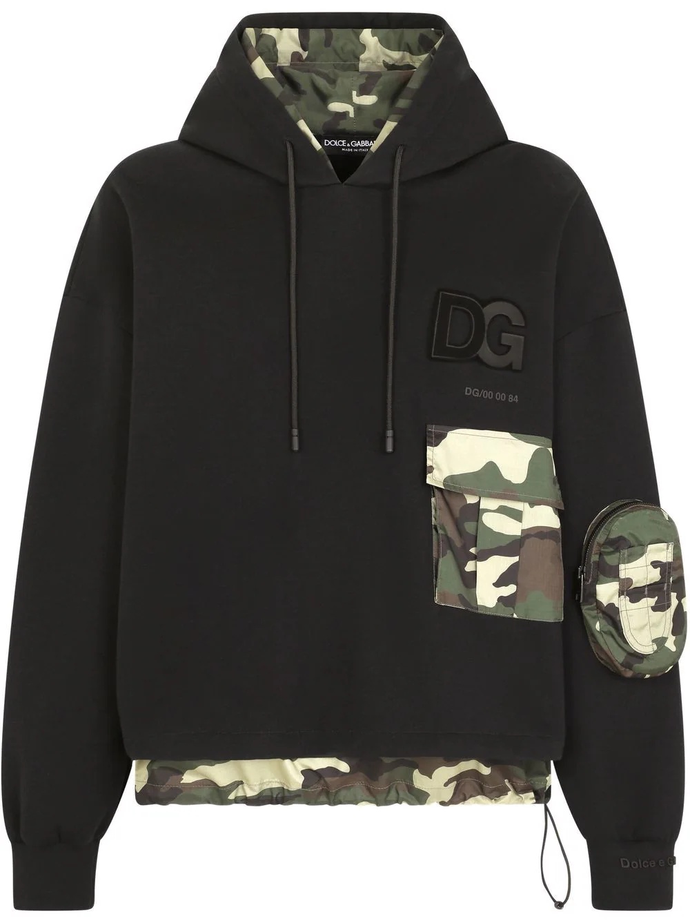 camouflage-print logo hoodie - 1