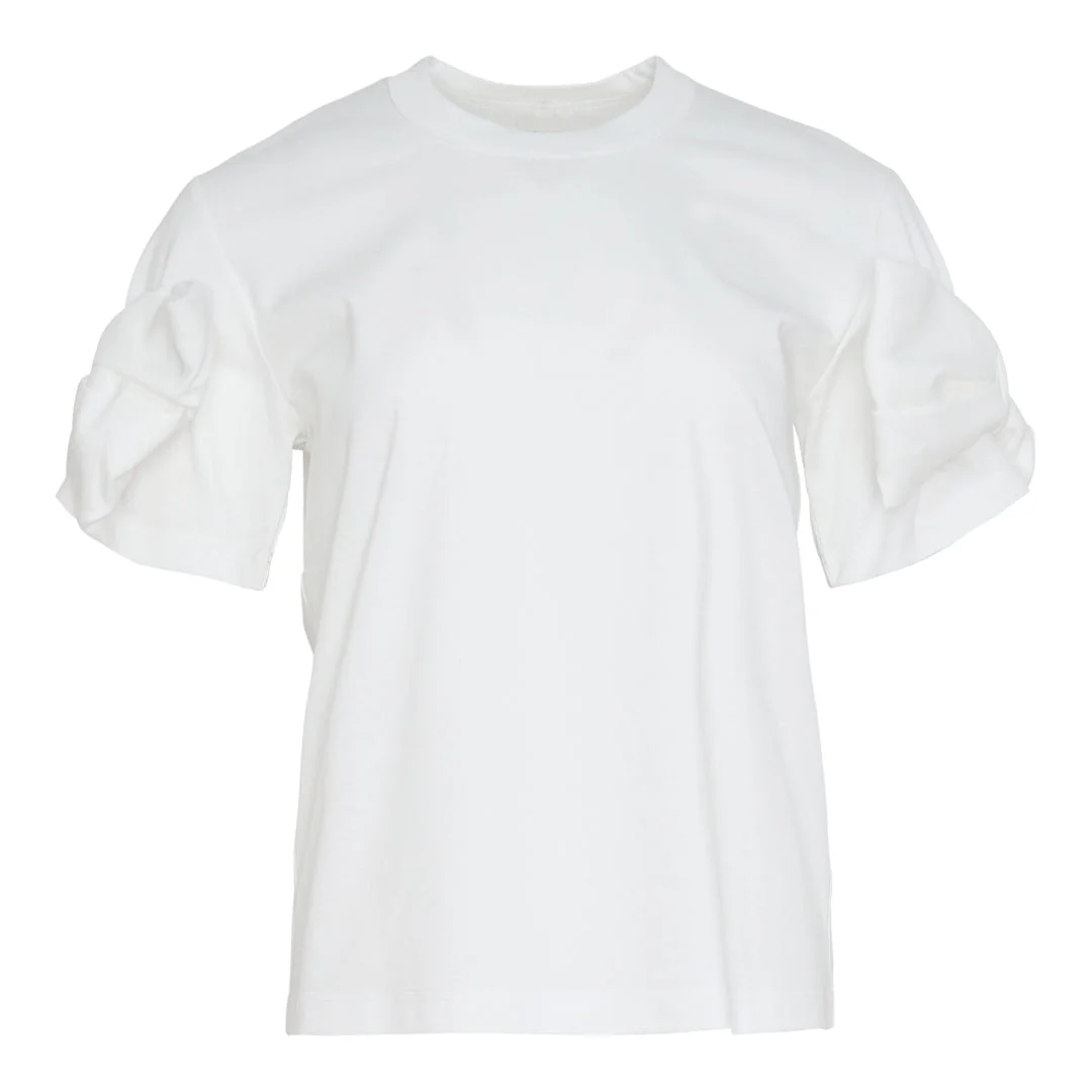 Cotton Tee With Bow Detail - 1
