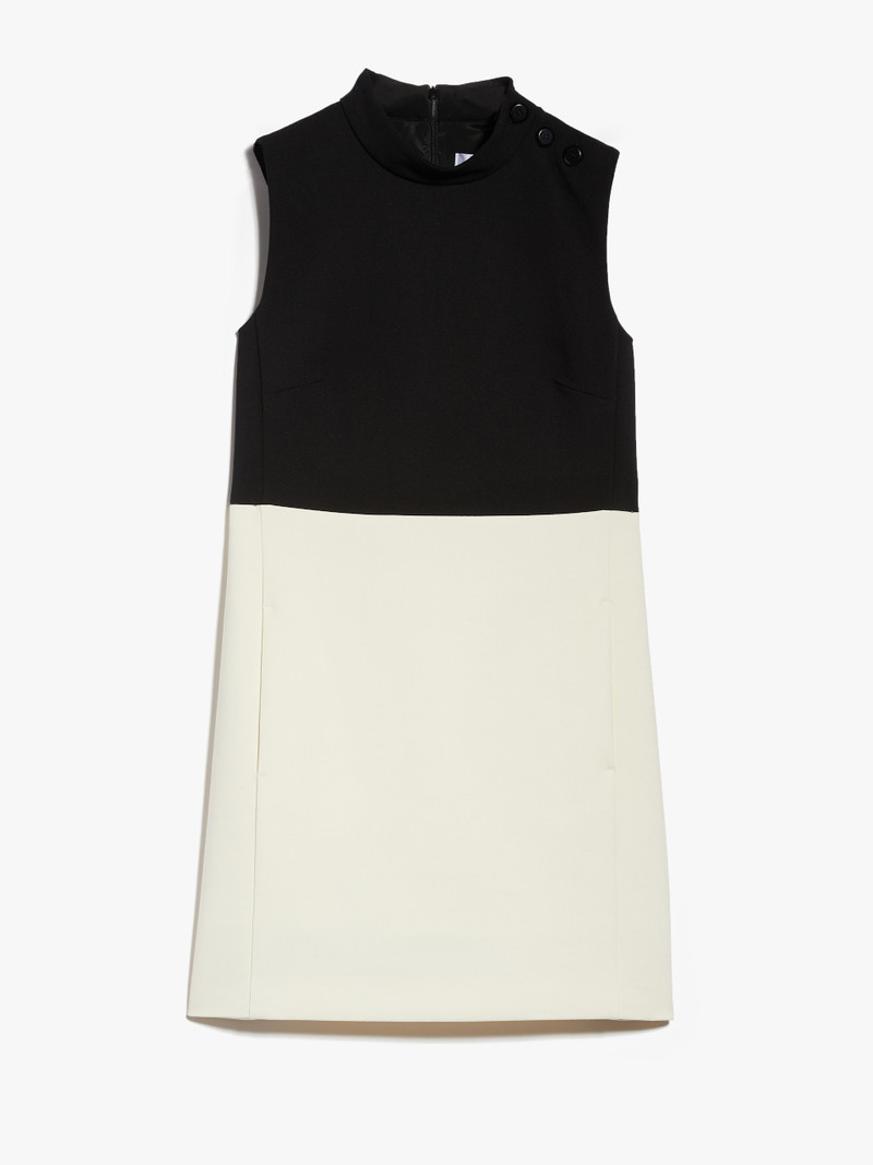 FAUNO Short, colour block wool dress 1