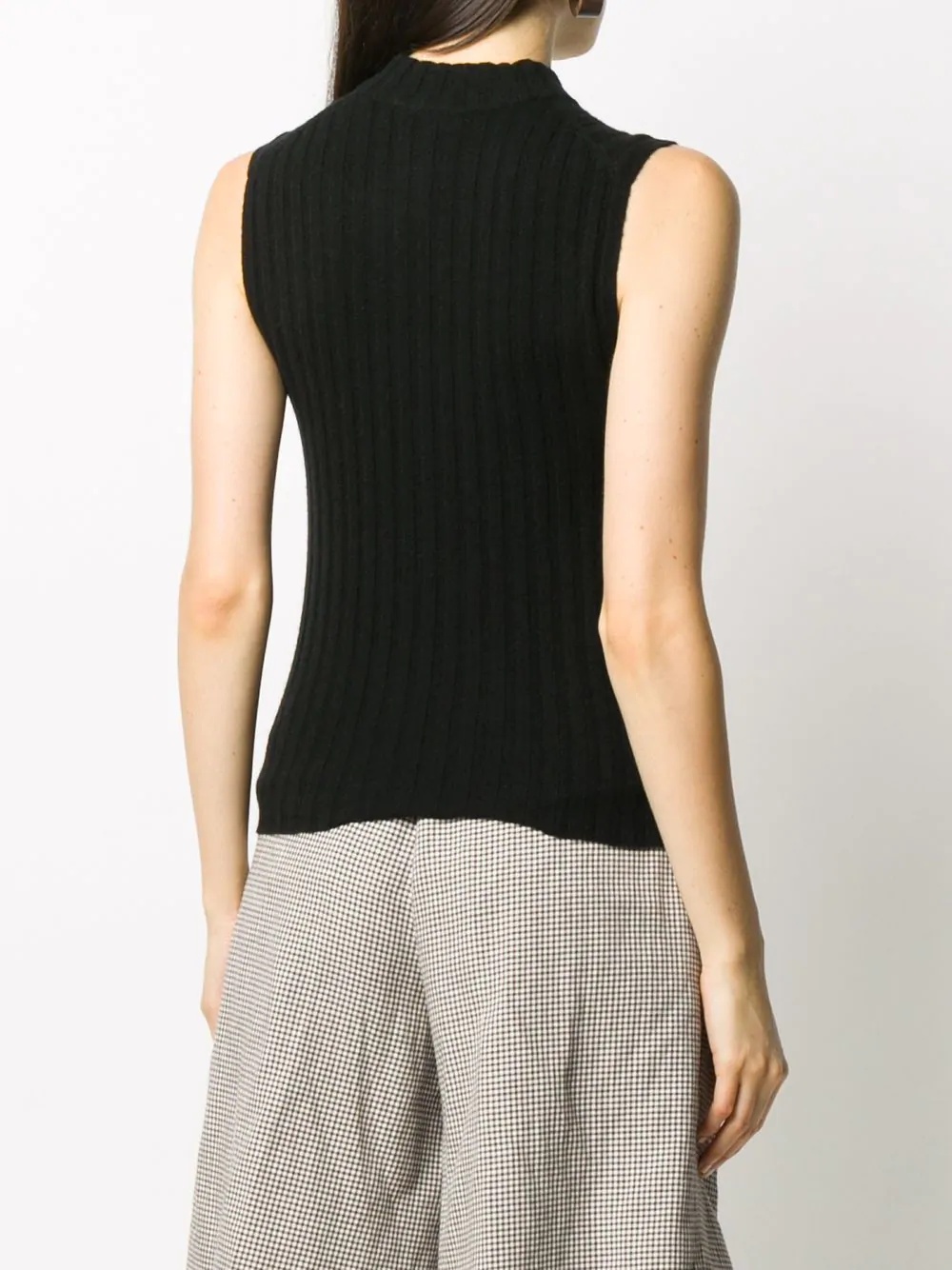 sleeveless chunky-knit cashmere jumper - 4