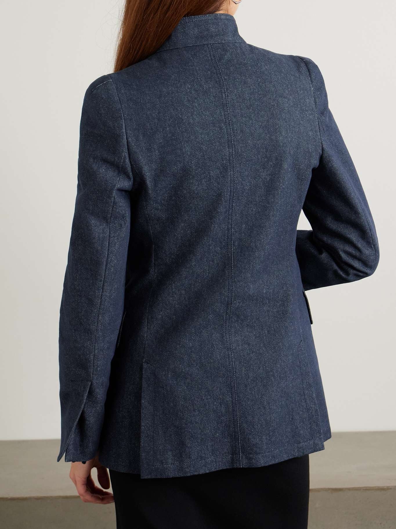Max Mara Beatrice denim blazer Navy | netaporter | REVERSIBLE