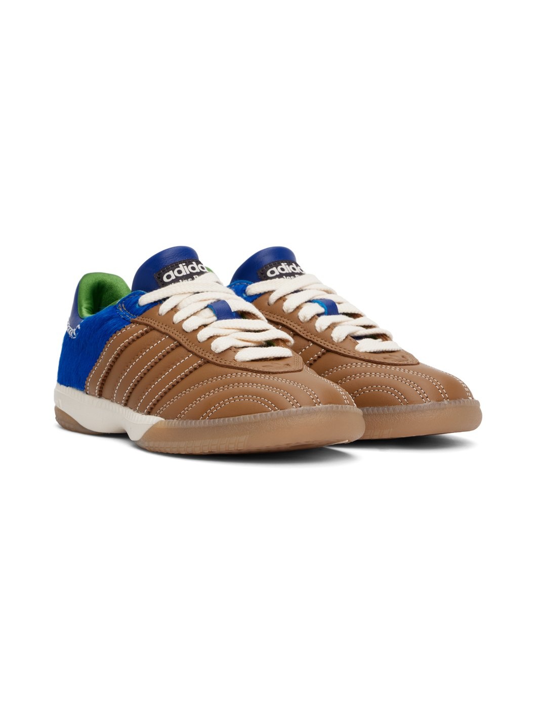 Brown & Blue adidas Originals Edition Pony Samba Millennium Sneakers - 4