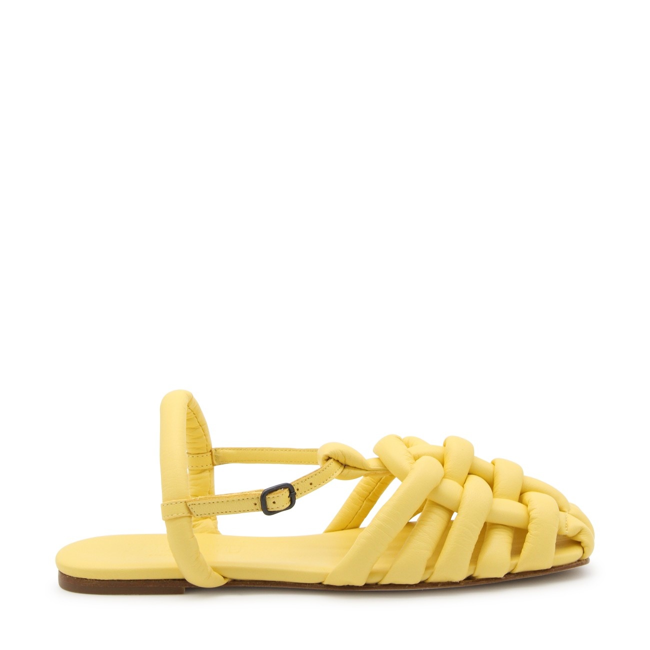 yellow leather cabersa sandals - 1