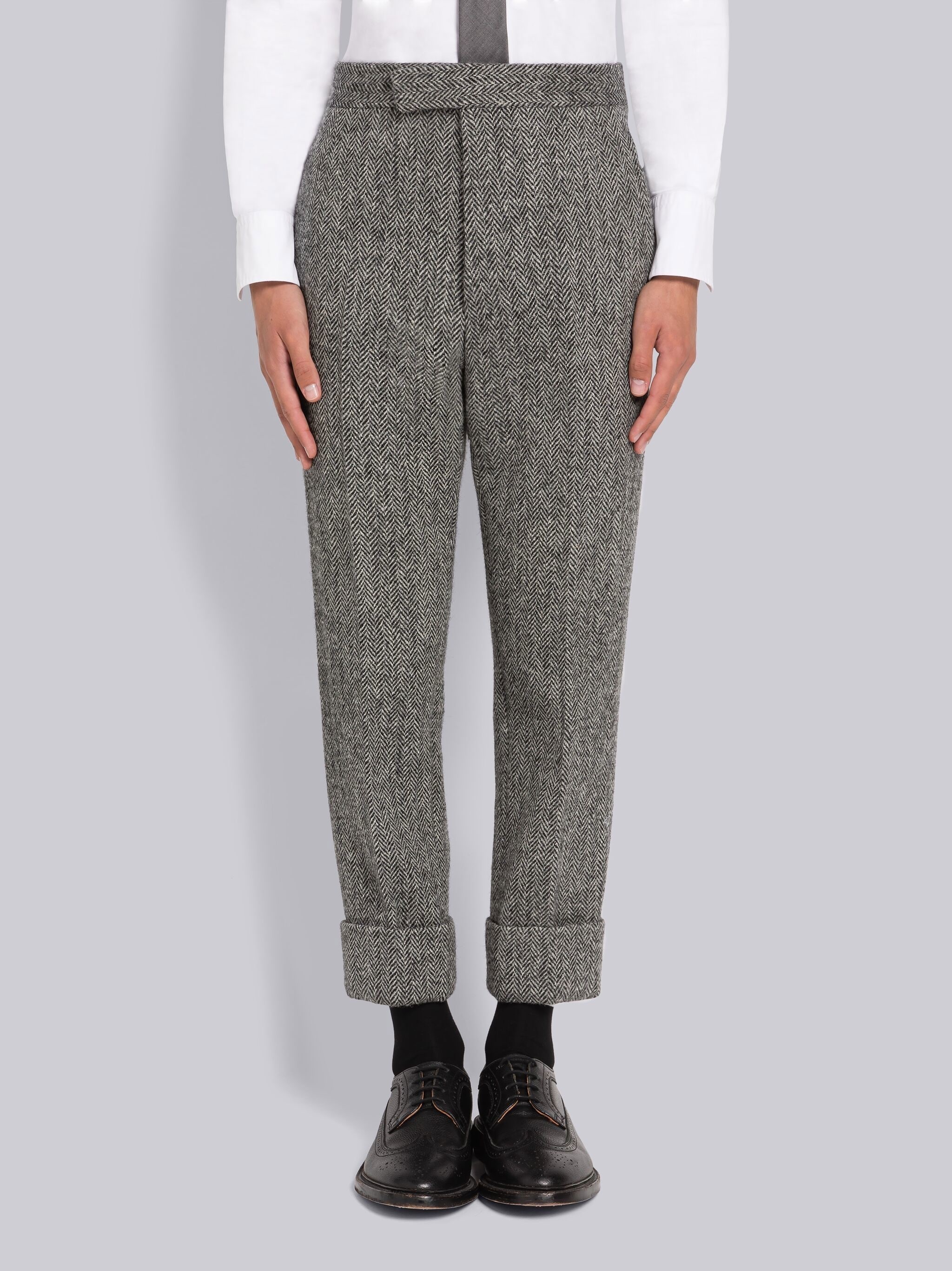 Herringbone Backstrap Trouser - 1