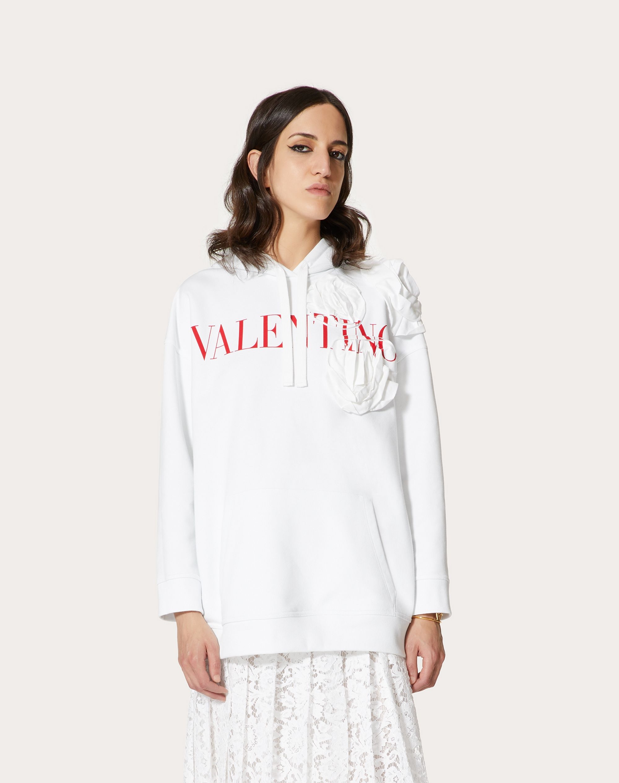 VALENTINO ROSE BLOSSOM JERSEY SWEATSHIRT - 3