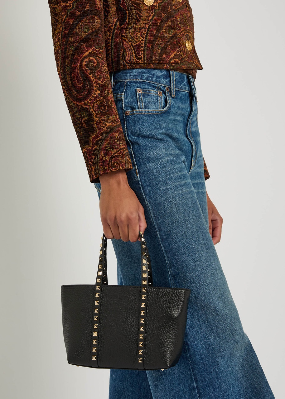 Valentino Garavani Rockstud Mini Grained Leather Tote - 6