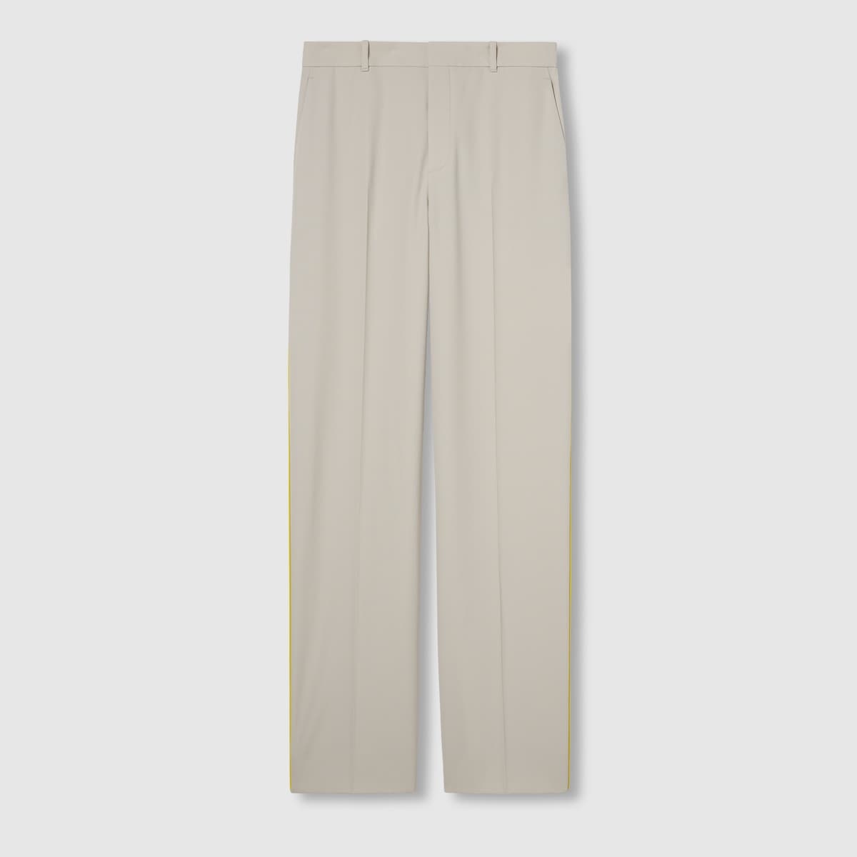 Embossed canvas wool pants - 1