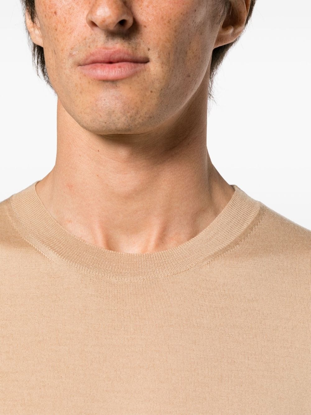 short-sleeve wool jumper - 5