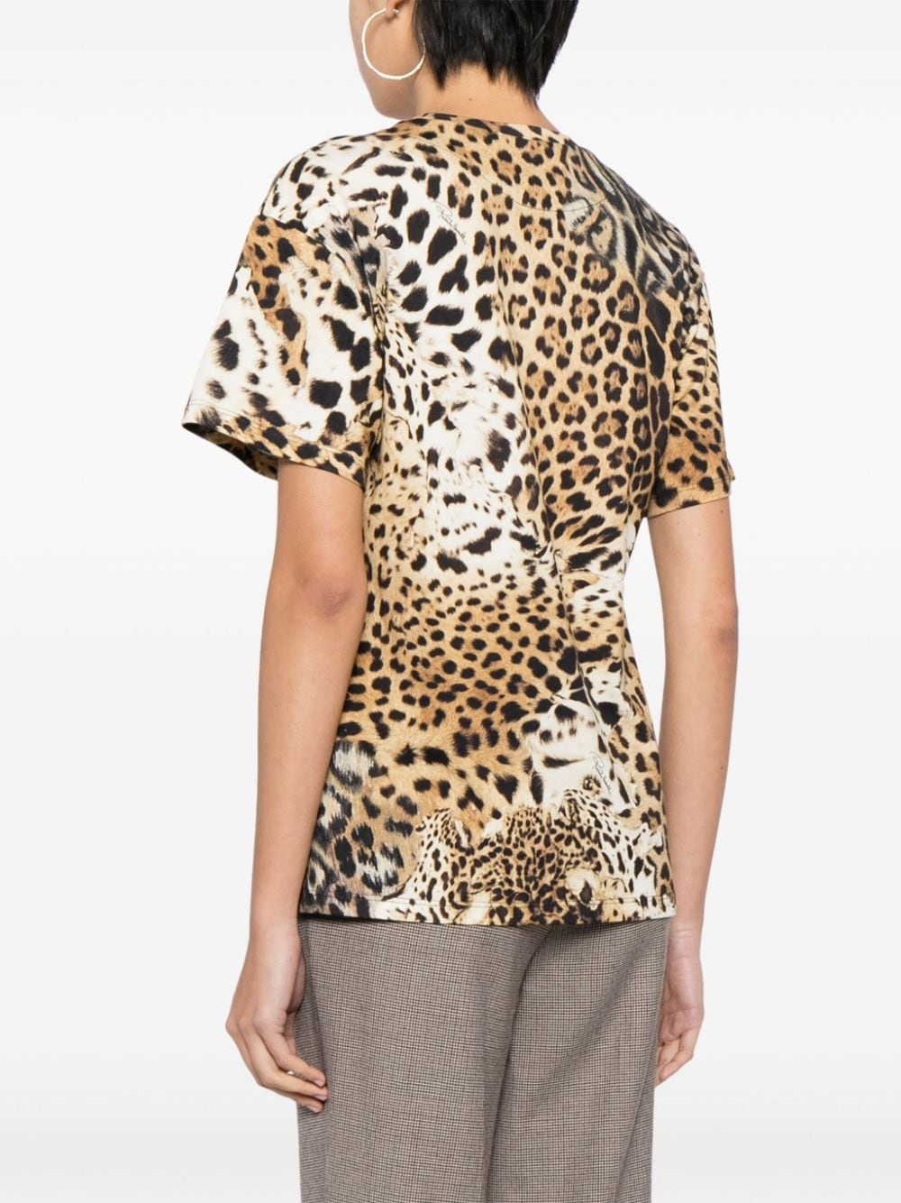 leopard-print cotton T-shirt - 4