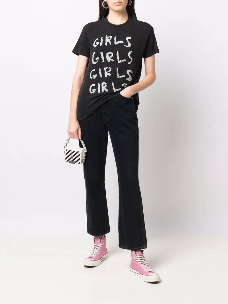 R13 slogan-print short-sleeved T-shirt outlook