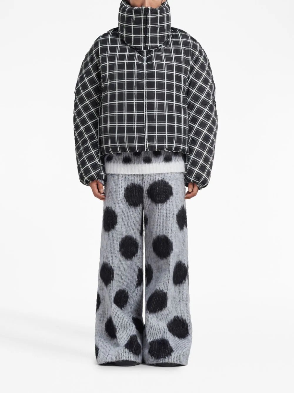 CHECK-PRINT PADDED JACKET - 6