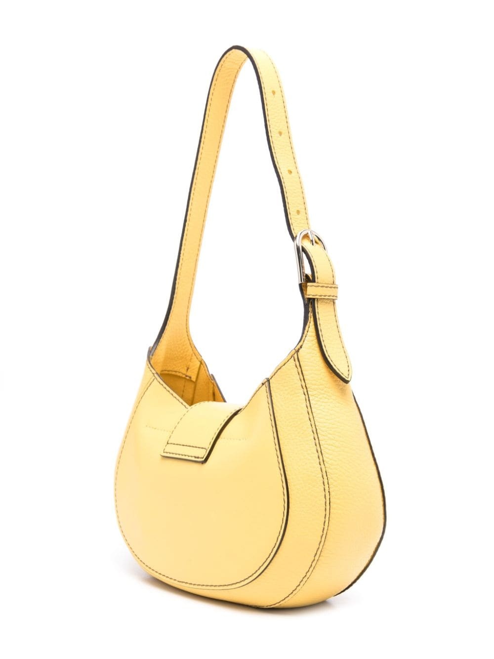 logo-engraved leather shoulder bag - 3