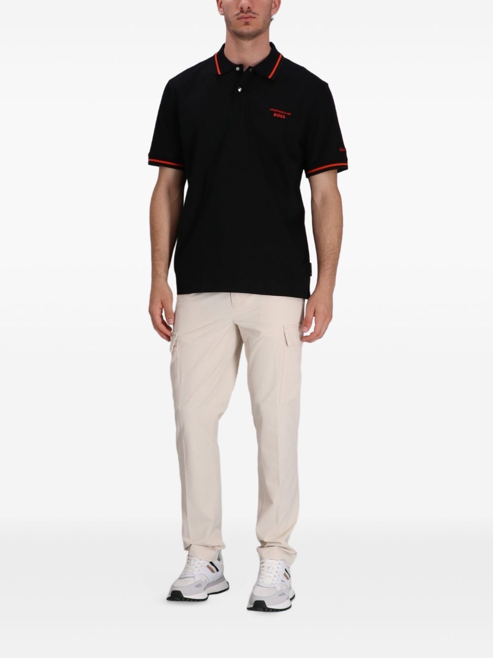 contrasting-trim polo shirt - 2