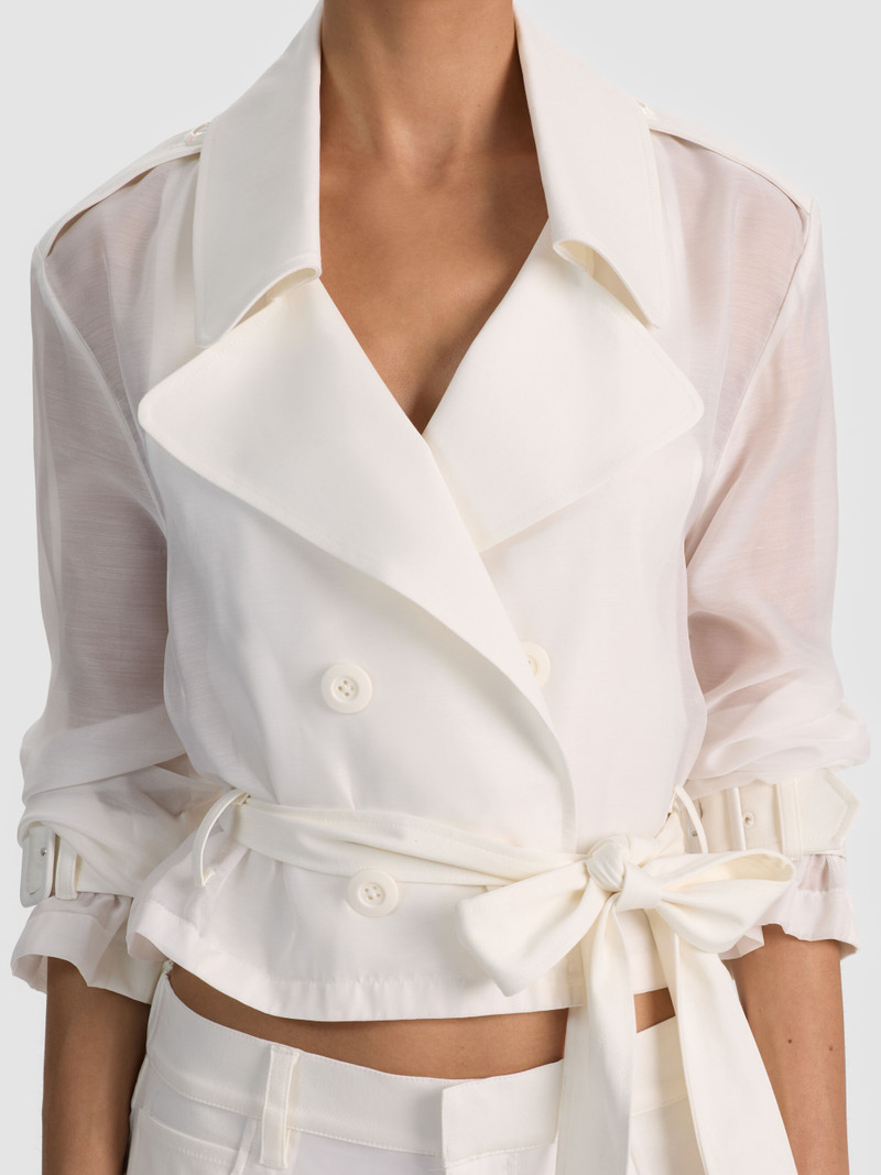 KEITH SHEER COMBO CROPPED TRENCH 5