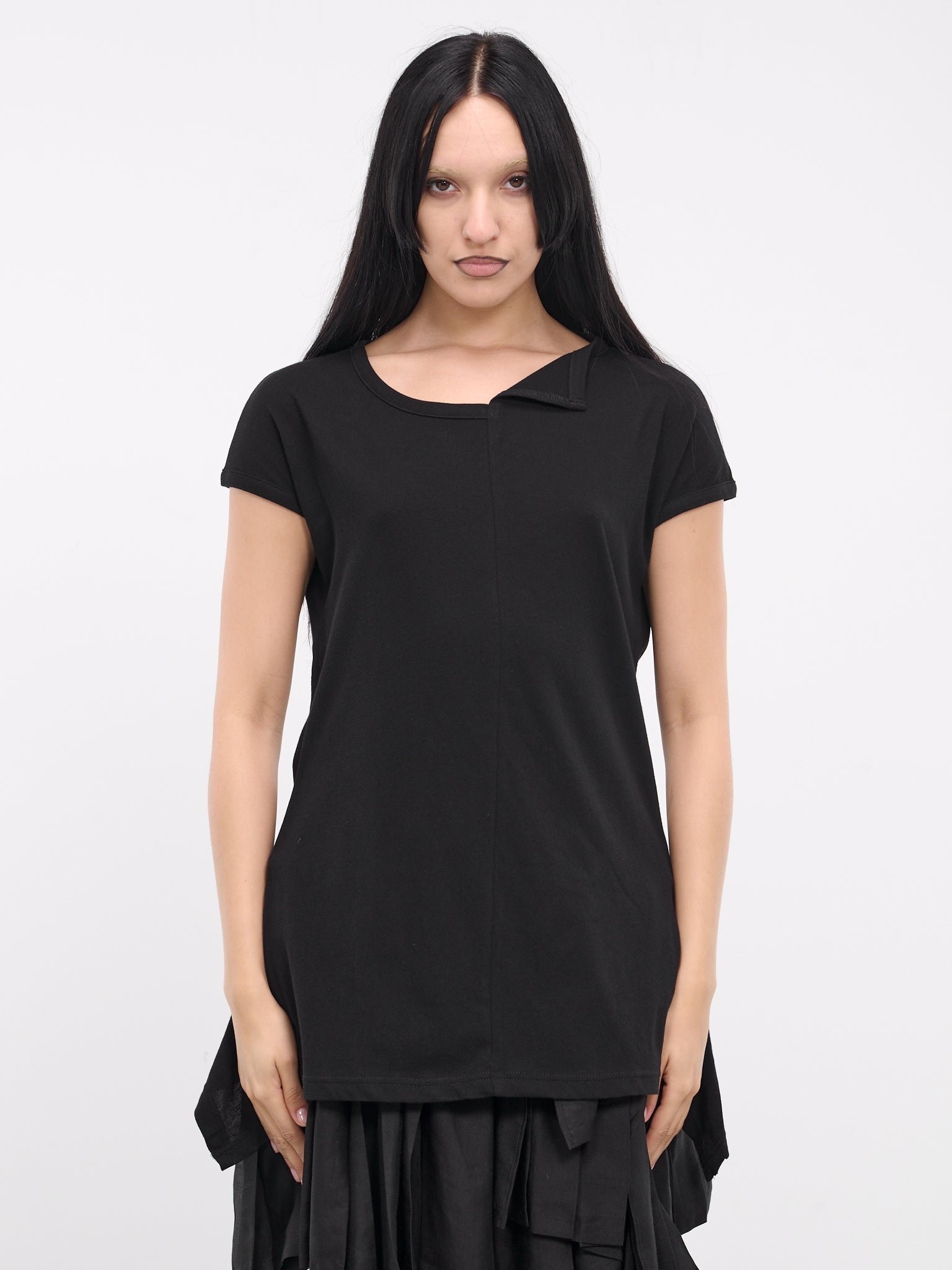 Paneled Flare Short Sleeve Top - 1