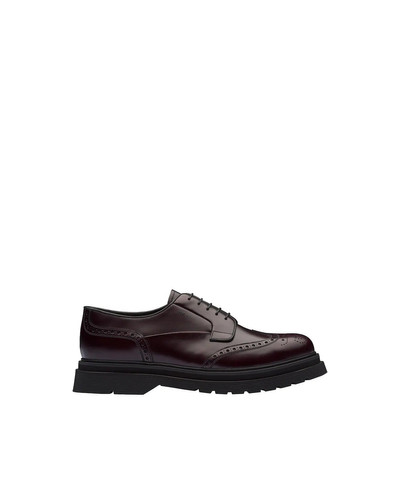 Prada Brushed Leather Derby Shoes outlook