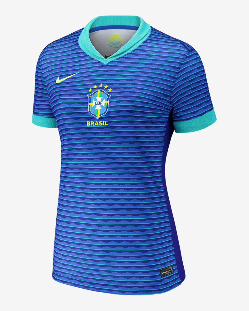 Vini Jr. Brazil National Team 2024 Stadium Away Women's Nike Dri-FIT Soccer Jersey 1
