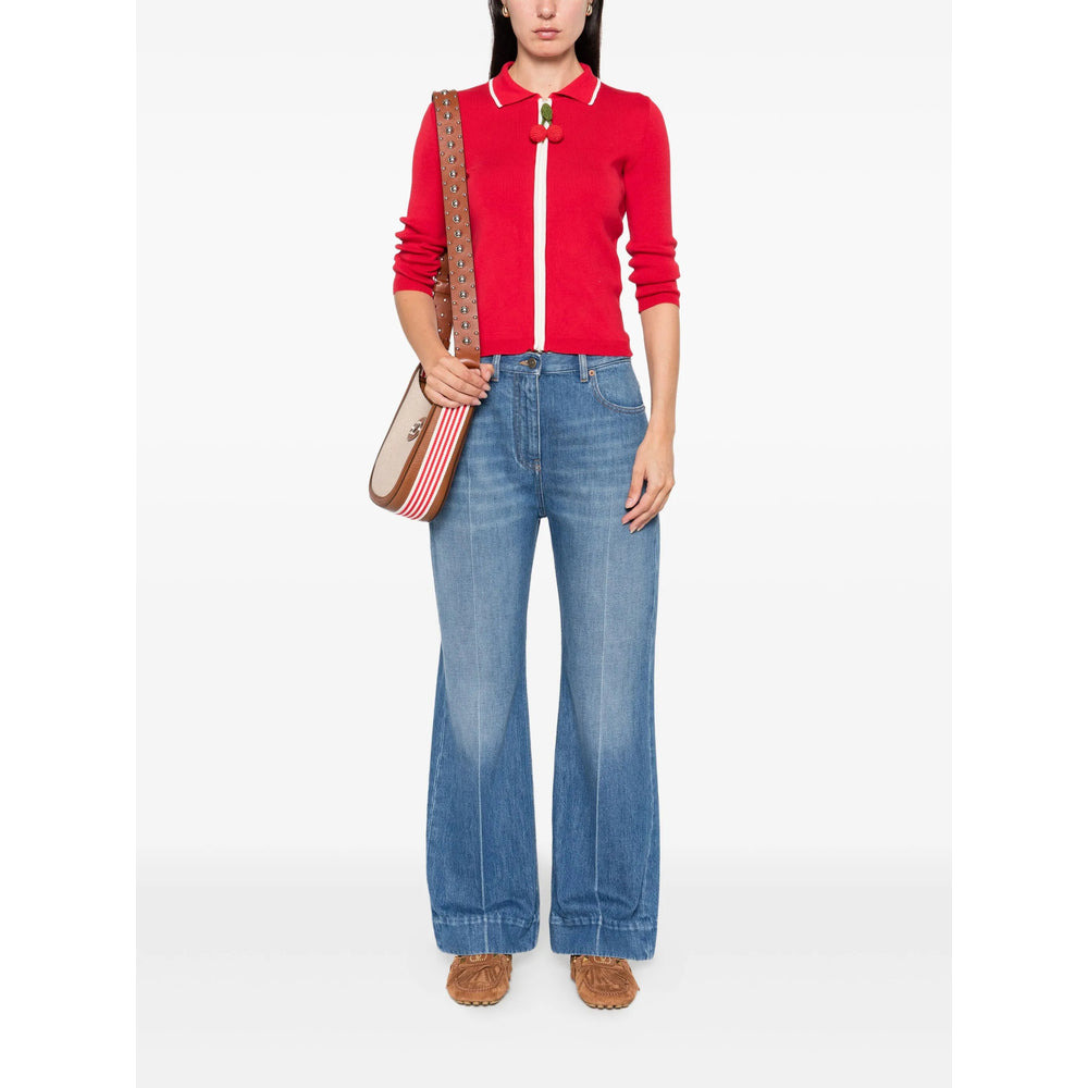 Valentino Blue Denim - Flared Jeans Women - 2