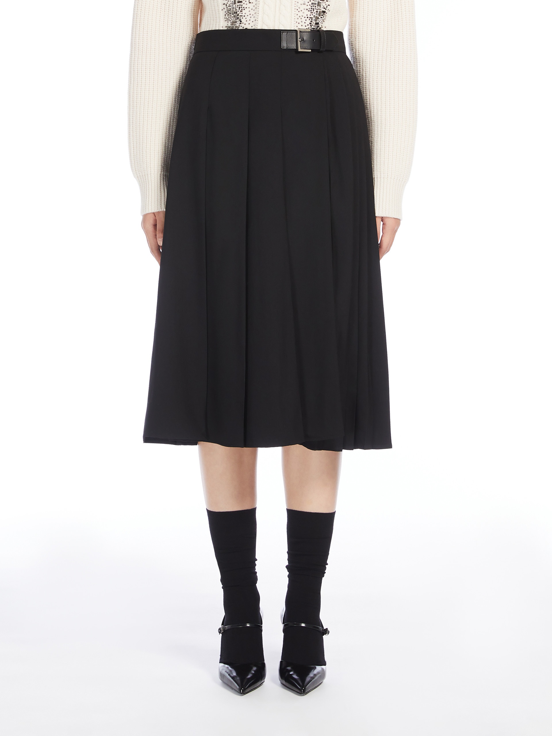 ESTELLA Pleated wool skirt - 3