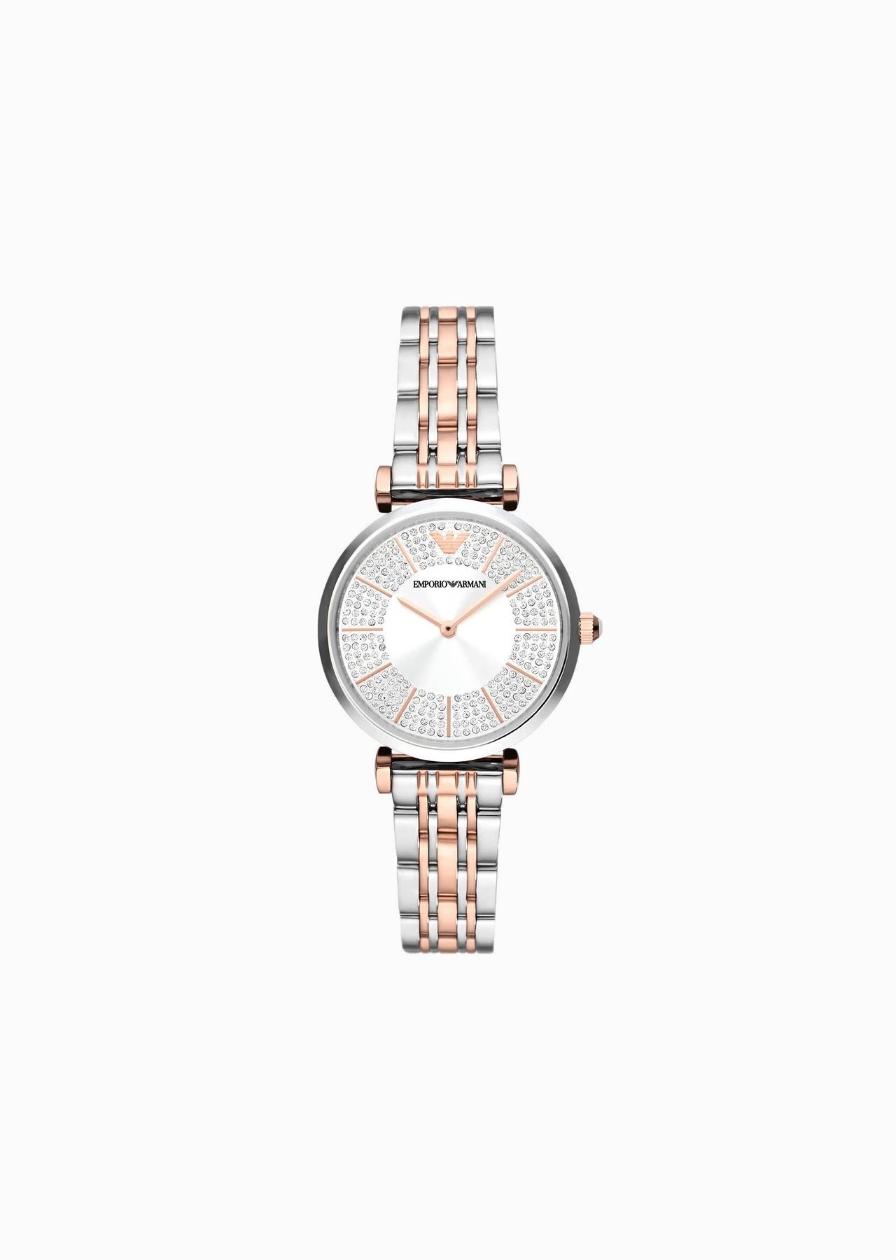 Two-Hand Two-Tone Stainless Steel Watch - 1