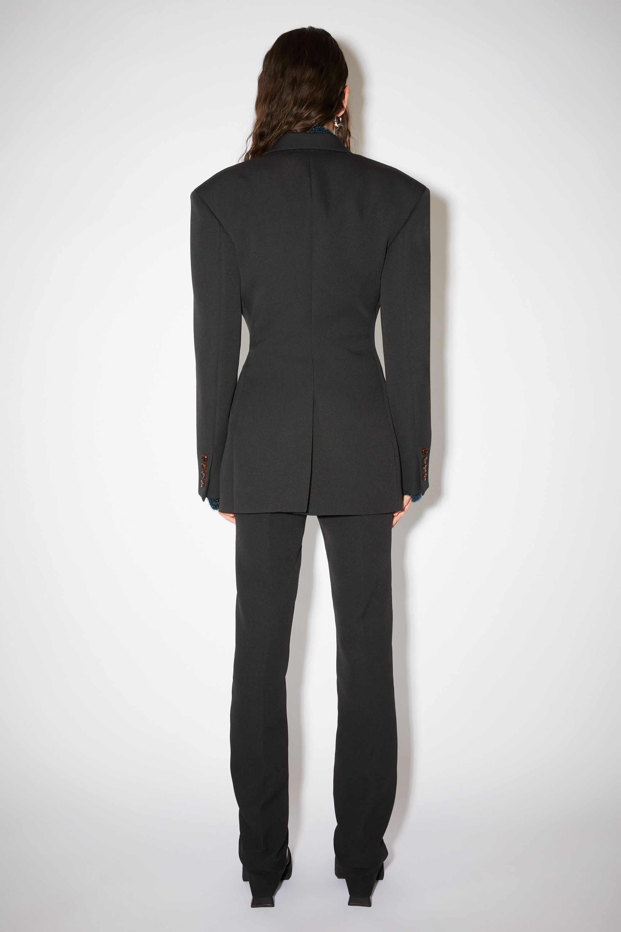 Double-breasted suit jacket - Black - 3