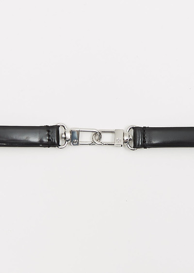 Totême Double Clasp Leather Belt — Black outlook