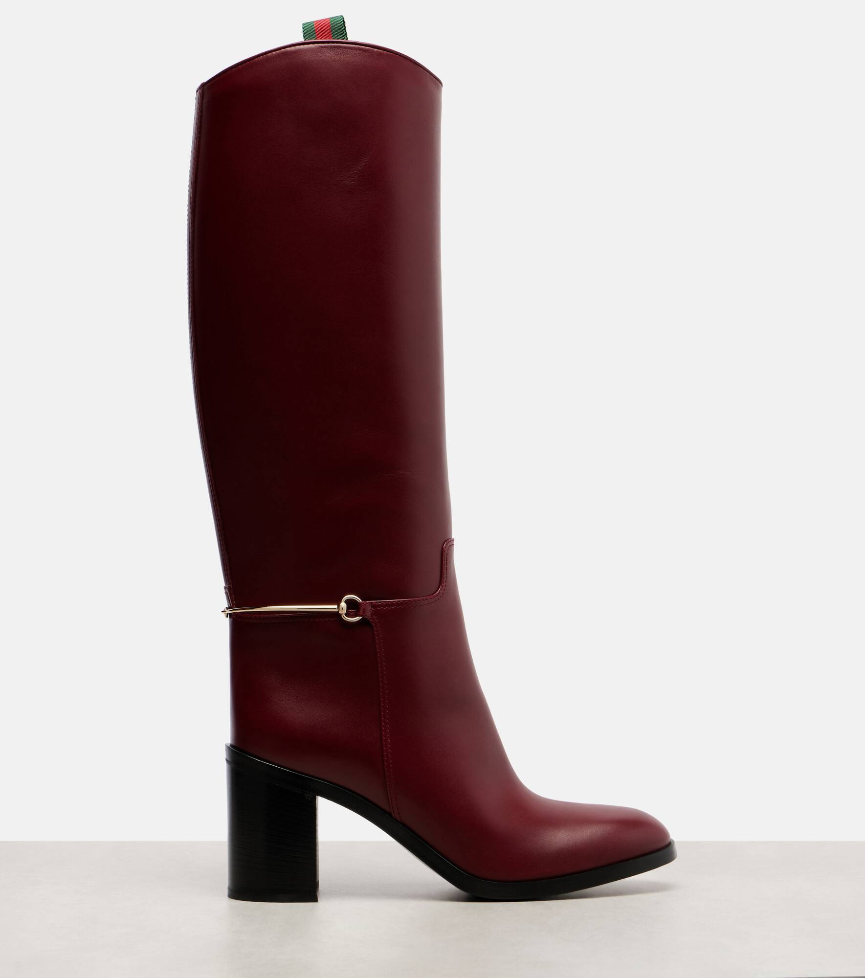 Horsebit leather knee-high boots - 4