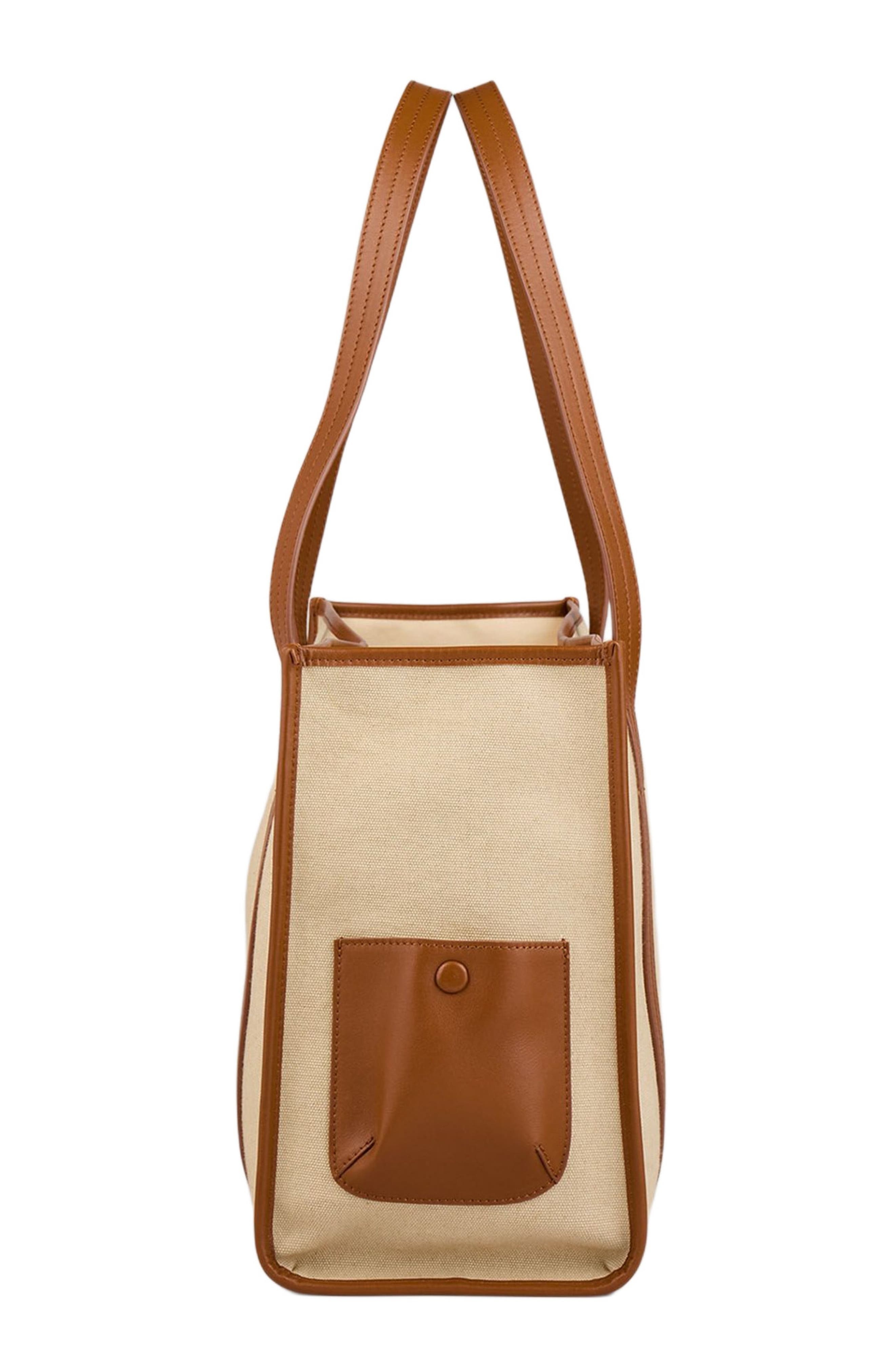SANDRO Canvas shopping bag in Beige at Nordstrom - 3