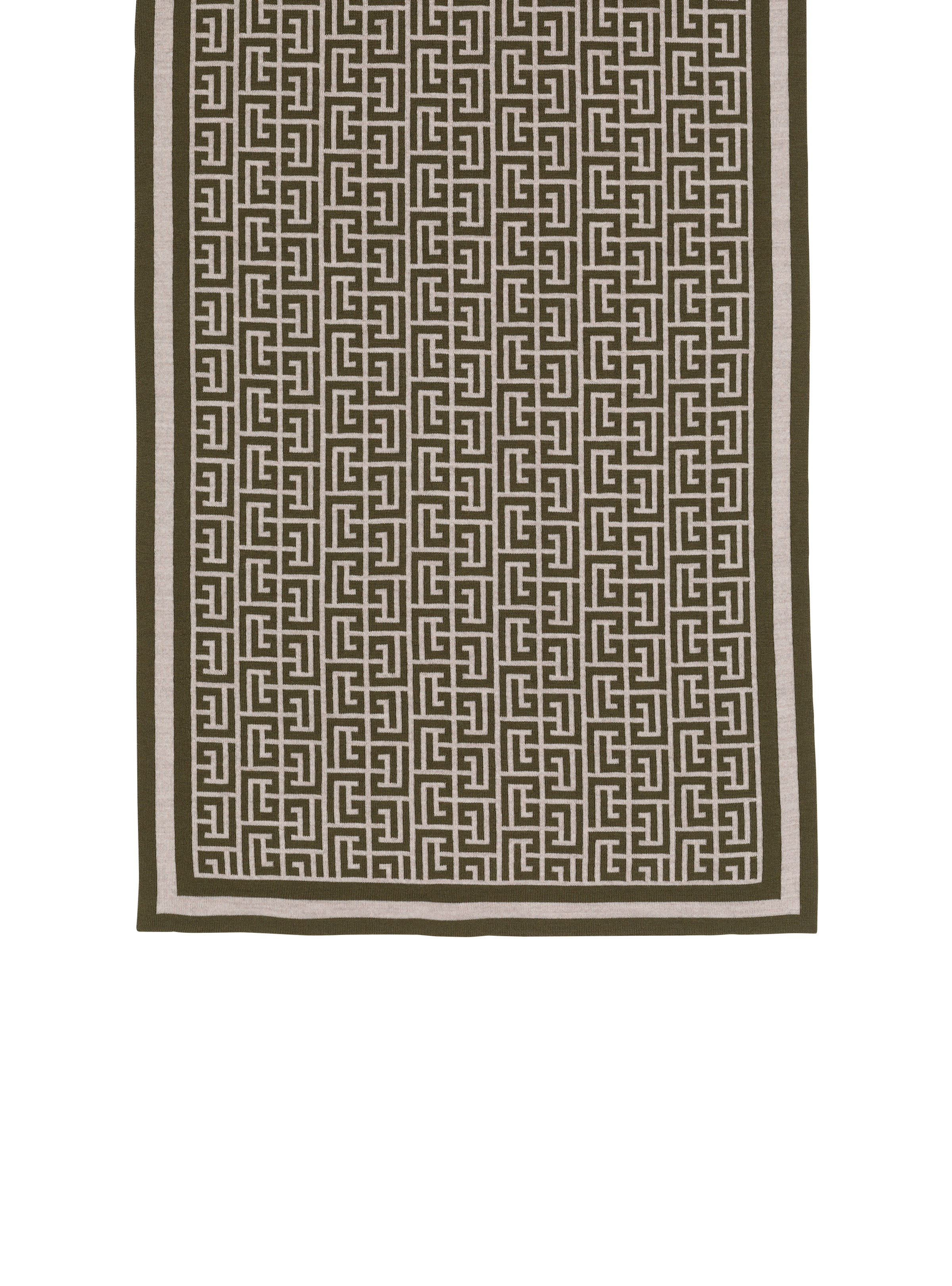 Wool scarf with monogram - 1