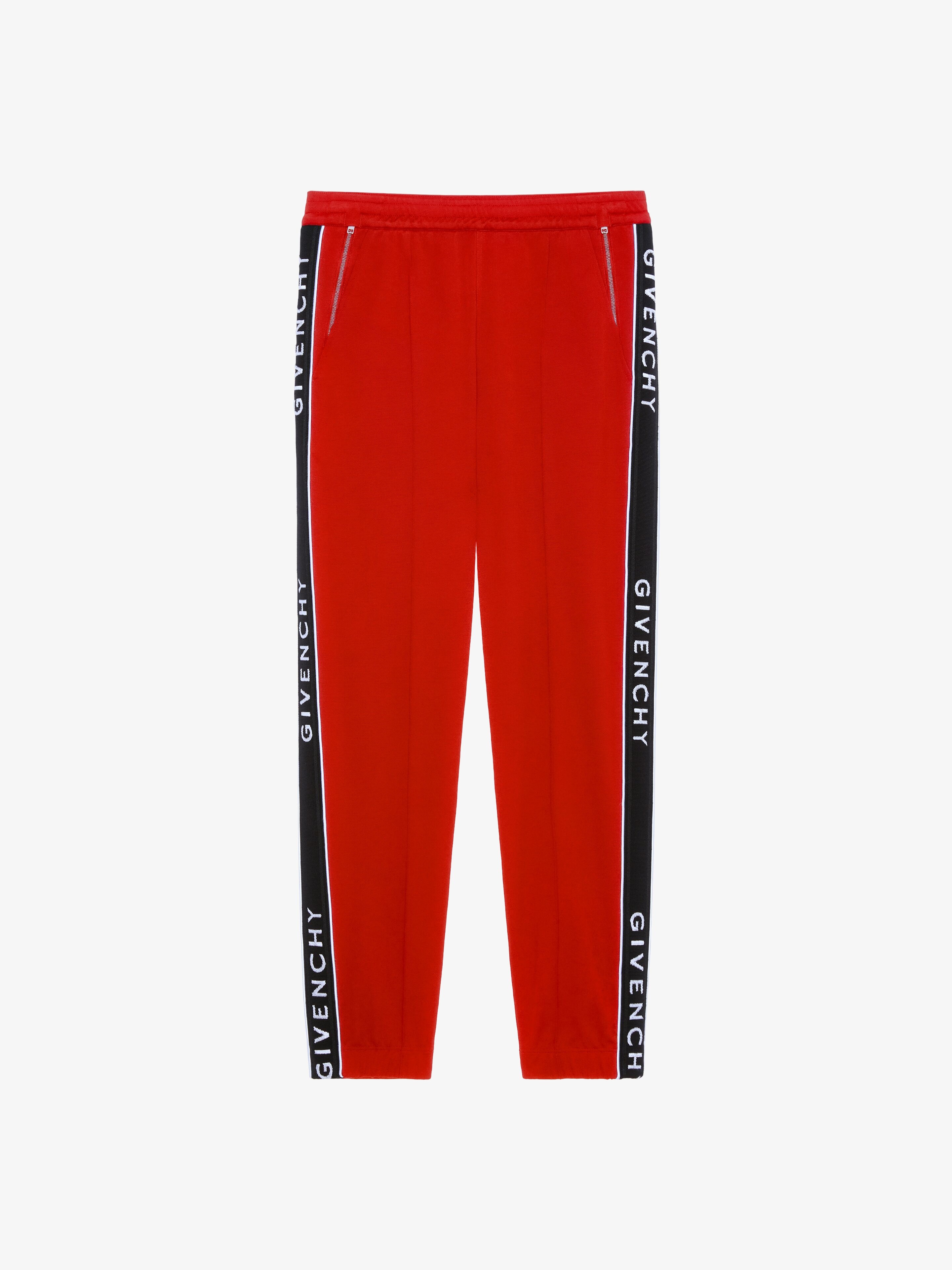 SLIM-FIT JOGGER PANTS IN JERSEY WITH GIVENCHY BANDS - 1