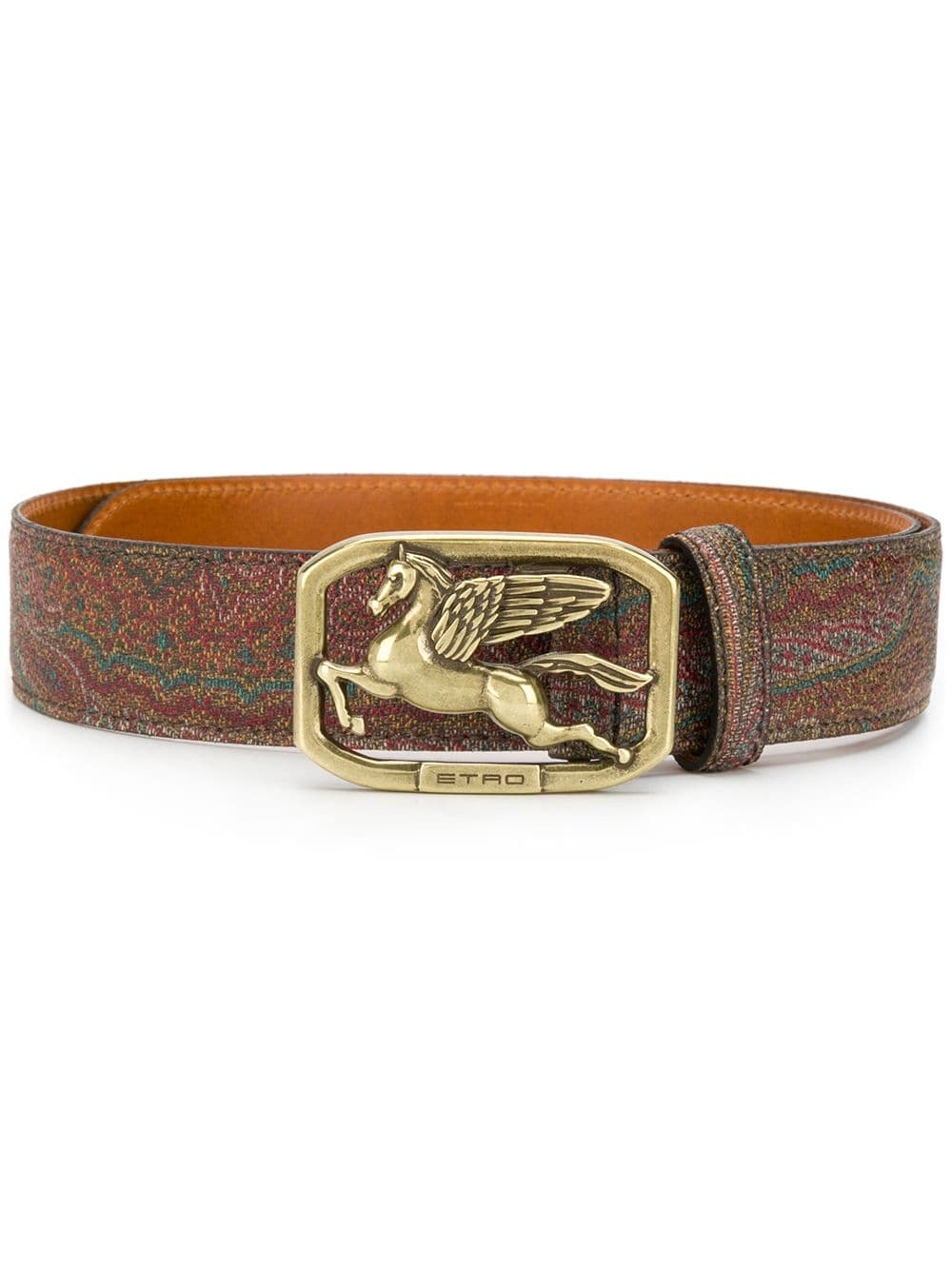 printed logo-buckle belt - 1