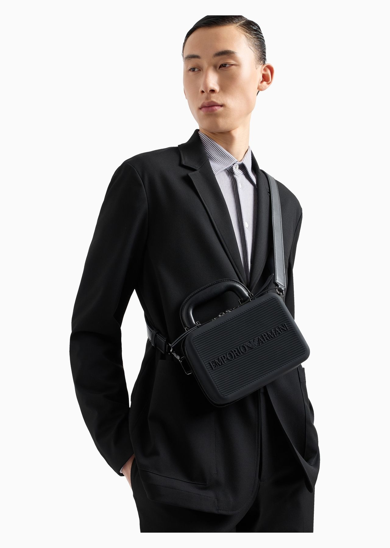 ASV recycled rubber camera shoulder bag with logo - 7