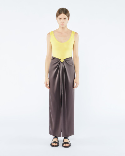 Nanushka EMIKO - Slip satin sarong-style midi skirt - Yellow outlook