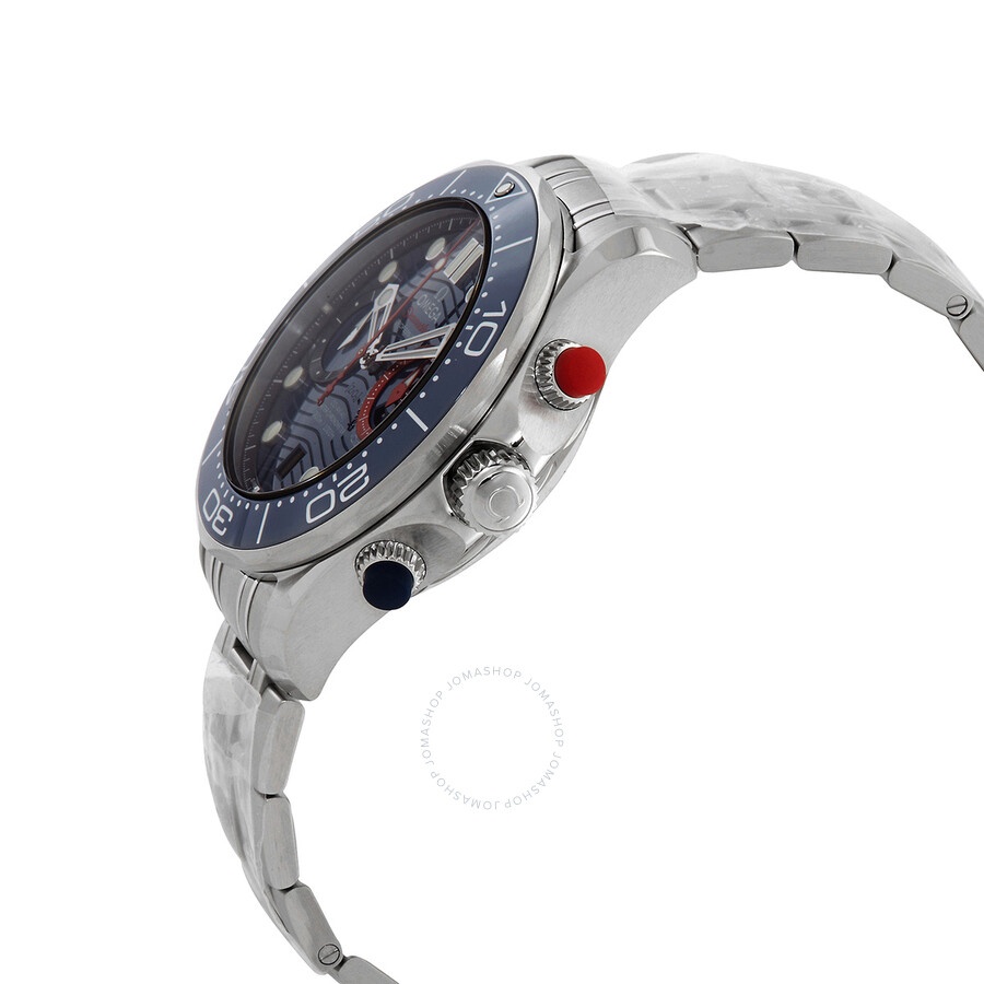 Omega Seamaster Chronograph Automatic Chronometer Blue Dial Men's Watch 210.30.44.51.03.002 - 2